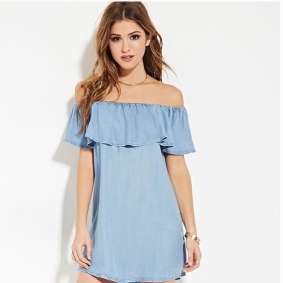 white christmas dresses Denim Mini Dress main image 1